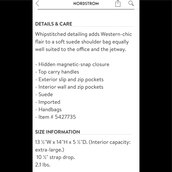 HOBO Lure Suede Tote - Picture 6 of 8